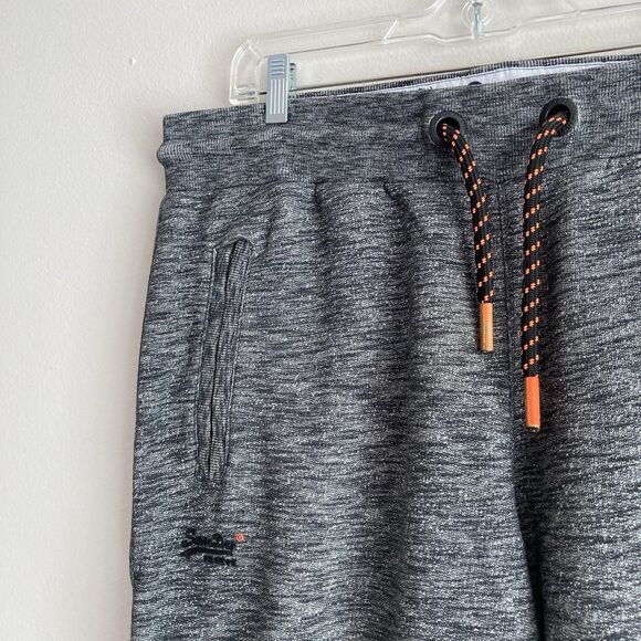 Superdry Orange Label Joggers Mens XL Gray Slim Fit Fleece Lined Sweatpants - Picture 2 of 11